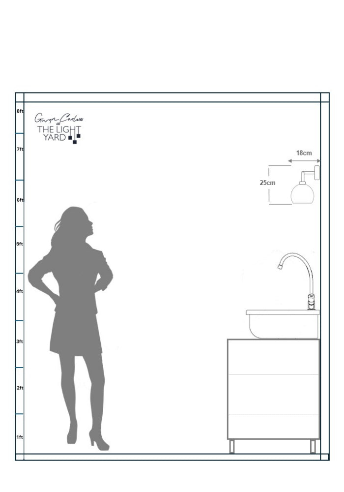 IP44 BEEHIVE BATHROOM WALL LIGHT - The Light Yard - spec sheet