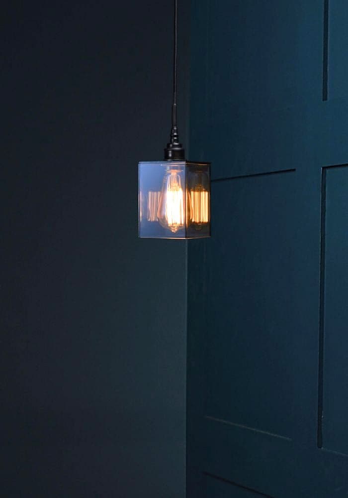 IP44 RATED SMOKED GLASS BATHROOM PENDANT LIGHT - BATHROOM LIGHTING - ANTIQUE BRONZE CEILING LIGHTS 