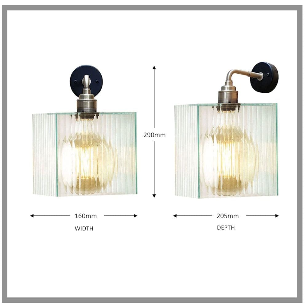 RIBBED GLASS WALL LIGHT - The Light Yard