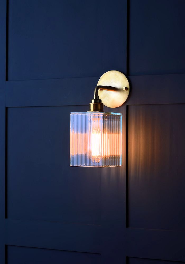 RIBBED GLASS WALL LIGHT - LUXURY LIGHTING - HOME LIGHTING - CLASSIC LIGHTING - THE LIGHT YARD