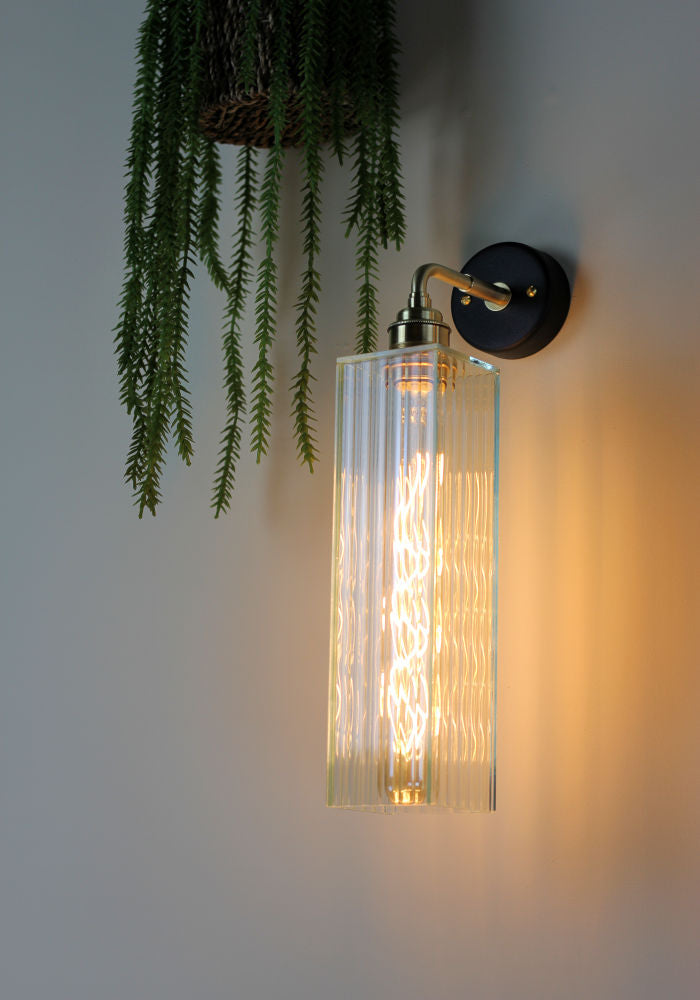 RIBBED GLASS WALL LIGHT - LUXURY LIGHTING - HOME LIGHTING - CLASSIC LIGHTING - THE LIGHT YARD