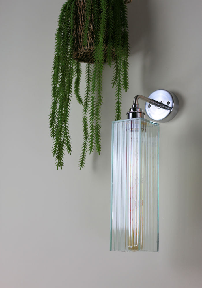 RIBBED GLASS WALL LIGHT - LUXURY LIGHTING - HOME LIGHTING - CLASSIC LIGHTING - THE LIGHT YARD