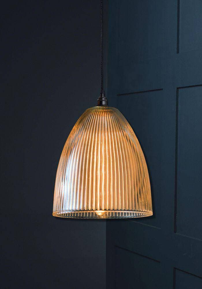 PRISMATIC RIBBED GLASS PENDANT LIGHT - The Light Yard