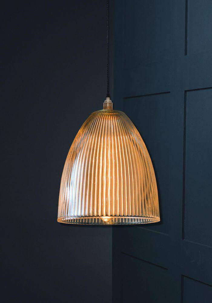 PRISMATIC RIBBED GLASS PENDANT LIGHT - The Light Yard