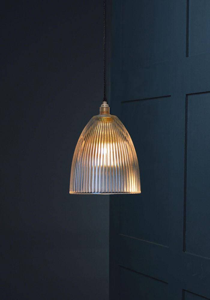 PRISMATIC RIBBED GLASS PENDANT LIGHT - The Light Yard