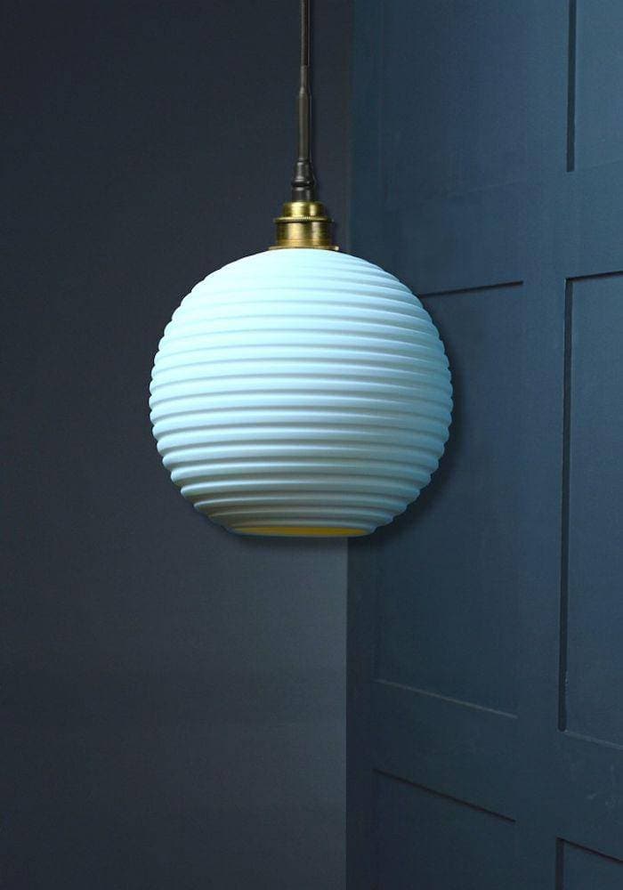 IP44 OPTIC BATHROOM PENDANT LIGHT - LUXURY BATHROOM LIGHTING - HANGING PORCELAIN CEILING LIGHTS